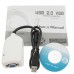 USB To VGA Multi-Monitor / Multi-Display Adapter, USB 2.0 External Graphics Card