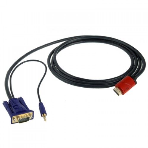 Full HD 1080P Conversion Cable HDMI to VGA and Audio Converter