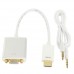 Full HD 1080P 19 Pin HDMI Male to VGA Female Video Adapter Cable with Audio Cable