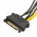 SATA 15 Pins to 8-pin PCI-E Socket Power Adapter Cable Lead