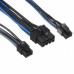 18AWG Dual Mini 6 Pin Male To 8 Pin Male PCI-e Y Splitter Power Cable For Mac Pro