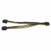 18 AWG Dual 6 Pin Female to 8 Pin Male Power Cable Wire For Graphics Cards