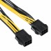 18 AWG Dual 6 Pin Female to 8 Pin Male Power Cable Wire For Graphics Cards