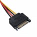 2pcs 20cm Small 4Pin Female to 15Pin Male SATA Power Cable