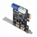 USB3.0 2-Port SATA 5Gbps 19-Pin Internal PCIe Express Controller Card With Bracket