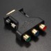 3 RCA RGB Video Female To HD15-Pin VGA Component Video Jack Adapter