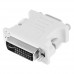 DVI-I Male Dual-Link 24 + 5 to 15 Pin VGA Female Video Monitor Adapter Converter (White)