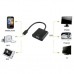 Full HD 1080P Micro HDMI Male to VGA Female Video Adapter Cable with Audio Cable (Black)