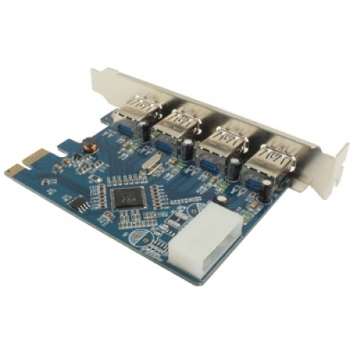 USB 3.0 4 ports PCI-E Express Controller Card 5Gbps